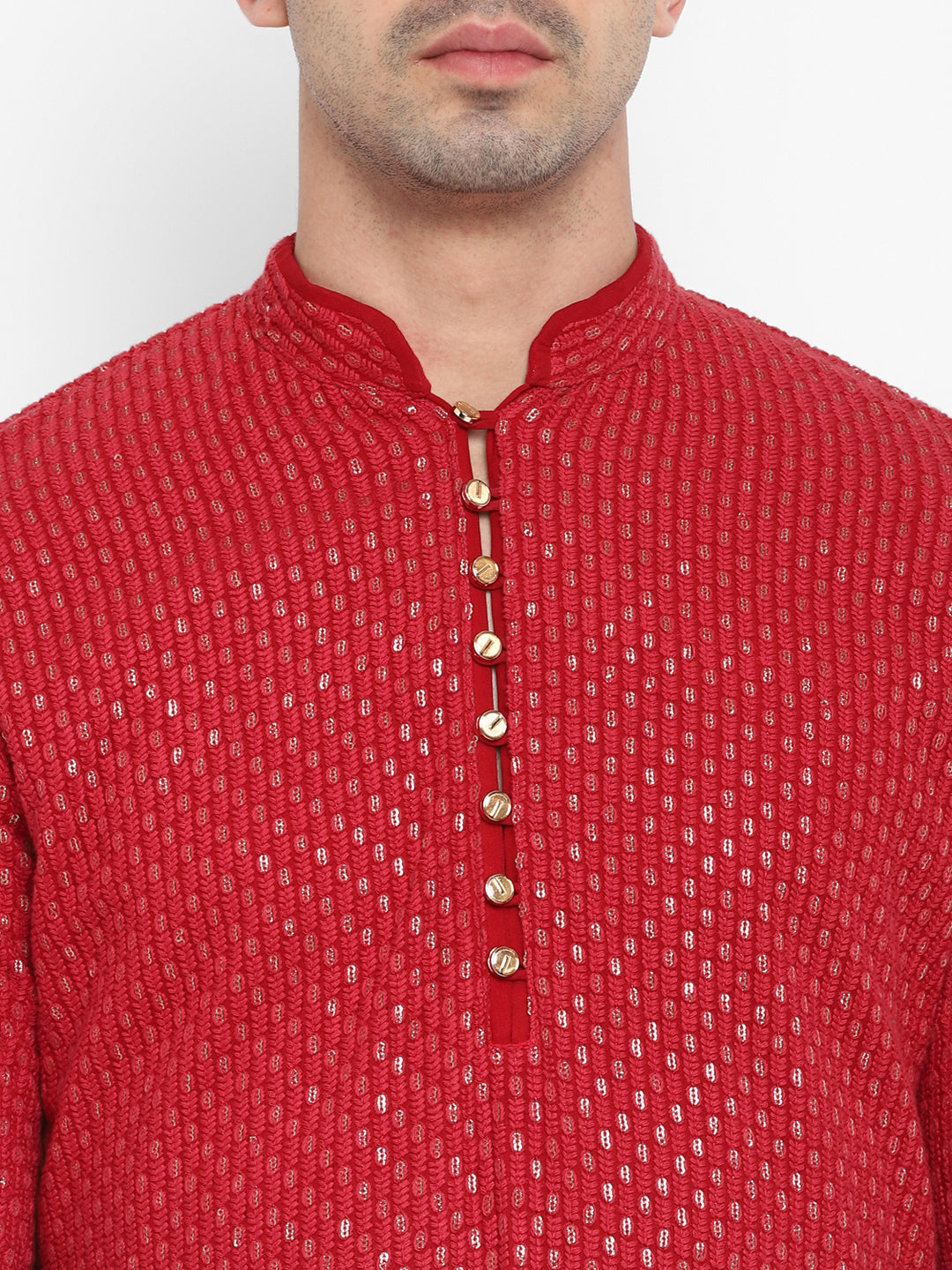 Ombre Dyed Chikankari Kurta Set With Sequins