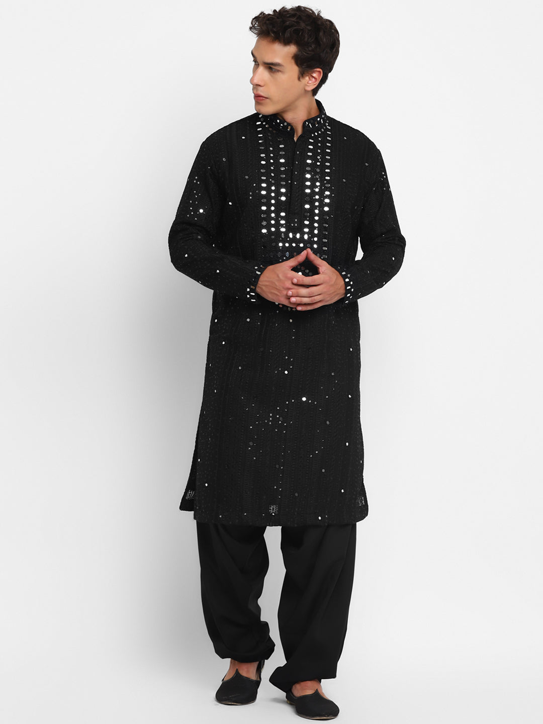 Sequins & Glass Work Kurta Salwar Set