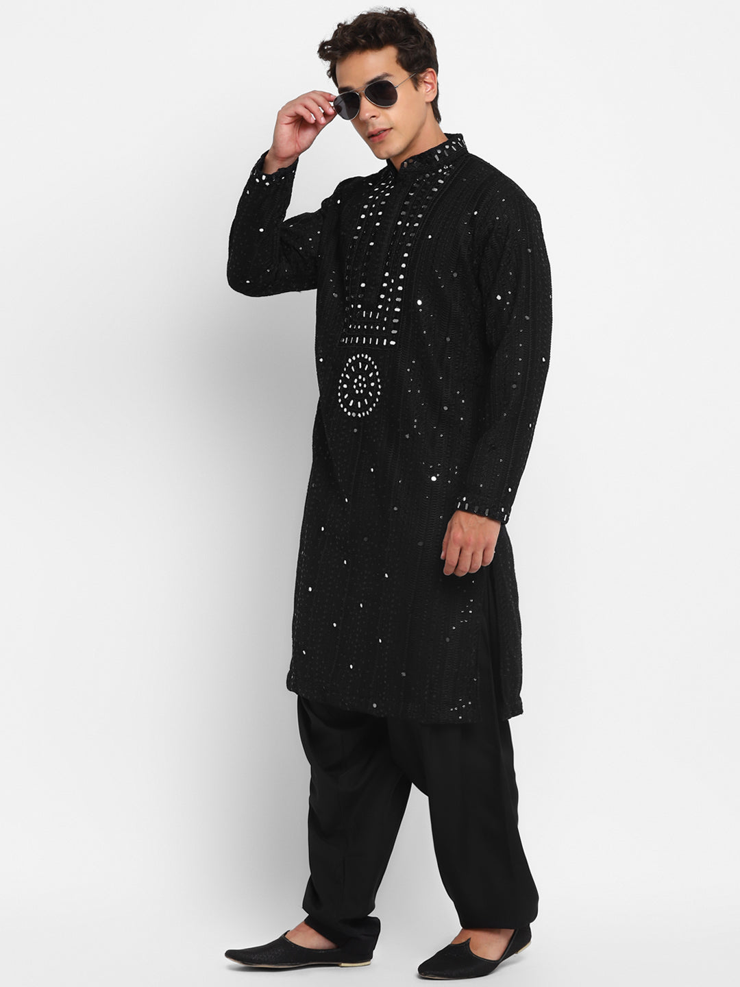 Sequins & Glass Work Kurta Salwar Set