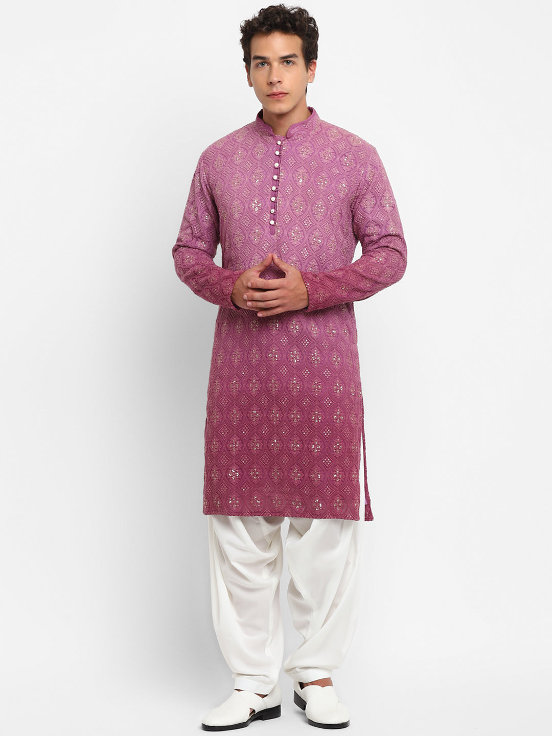 Ombre Dyed Chikankari Kurta Salwar Set