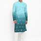 Ombre Dyed Chikankari Kurta Set