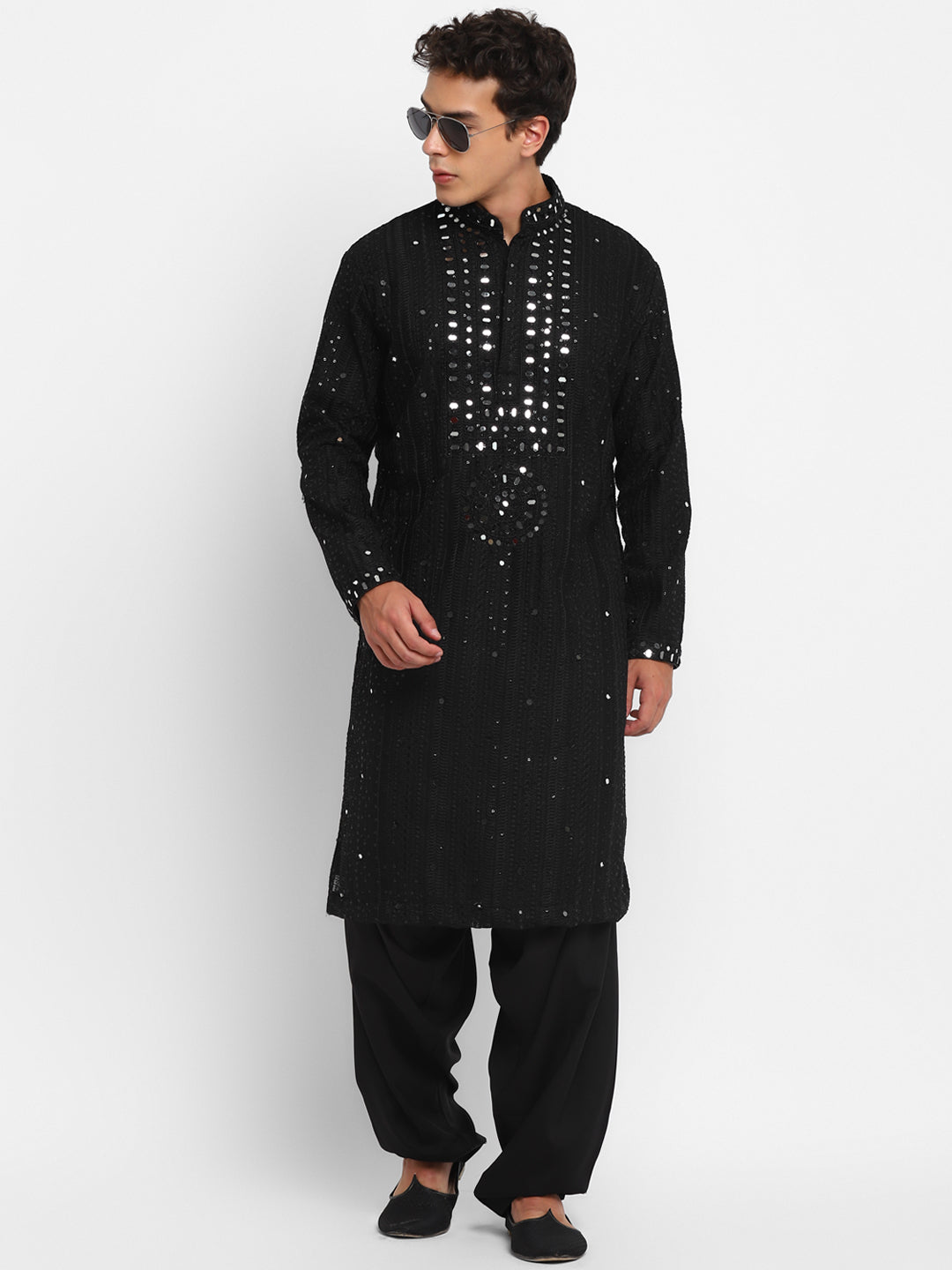 Sequins & Glass Work Kurta Salwar Set