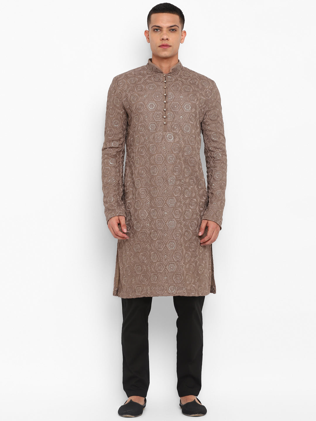 Chikankari Embroidery Sequins Kurta Set