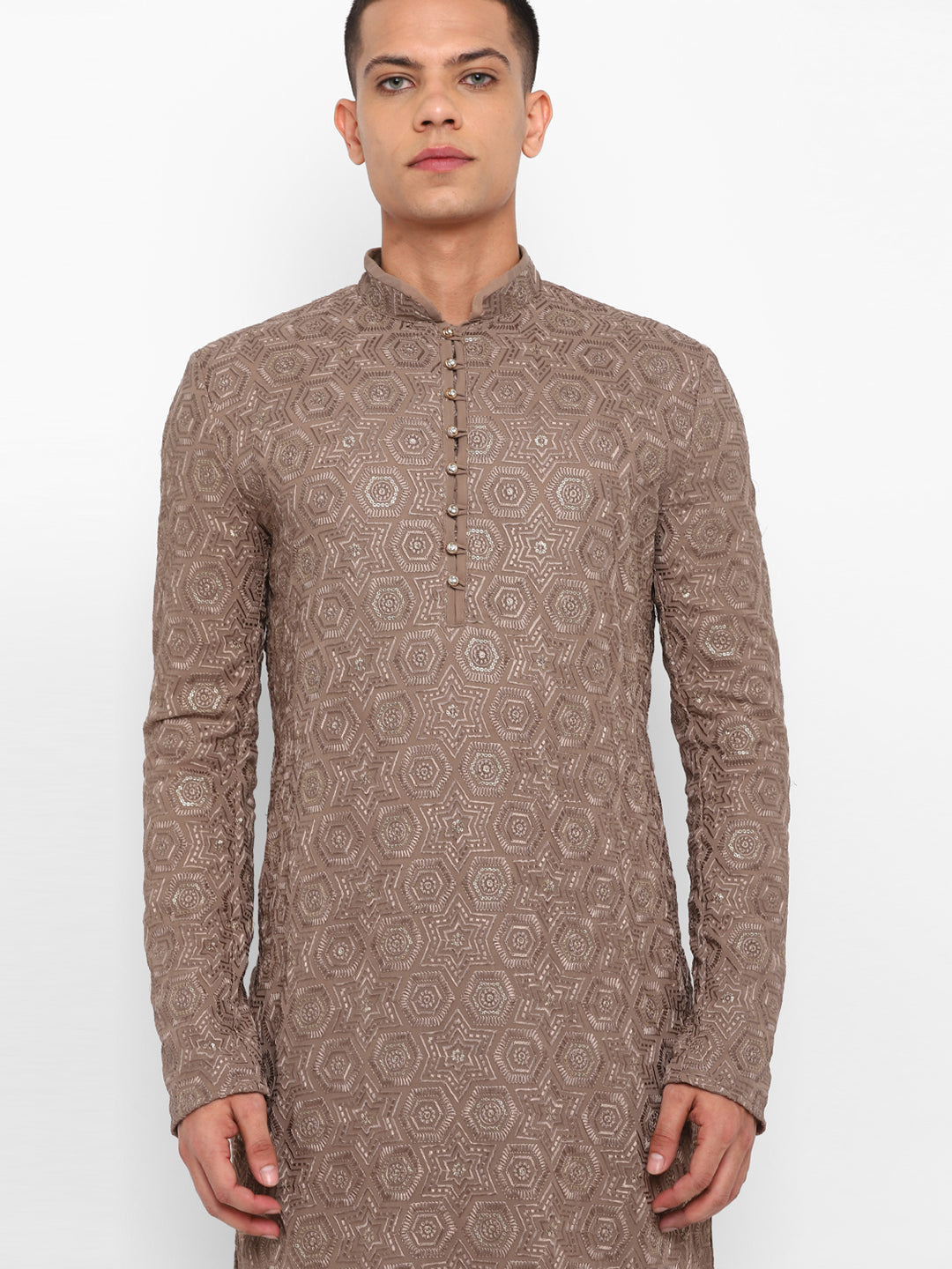 Chikankari Embroidery Sequins Kurta Set