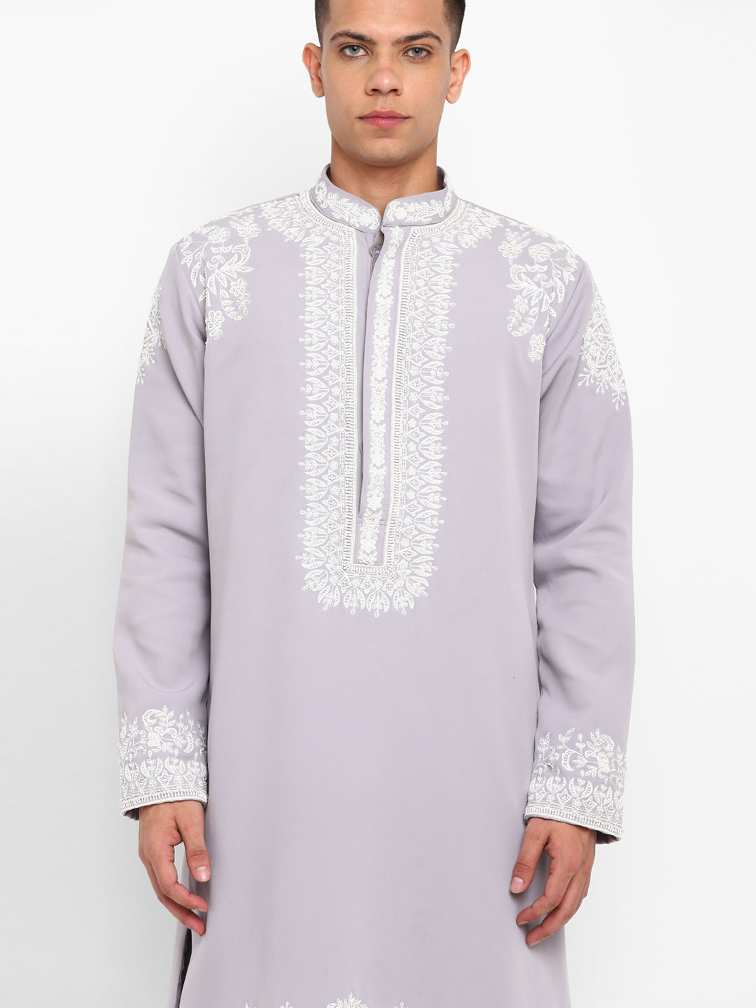 Hand Embroidered Pearlwork Kurta Set