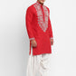 Handwork Placement Embroidery Kurta Set