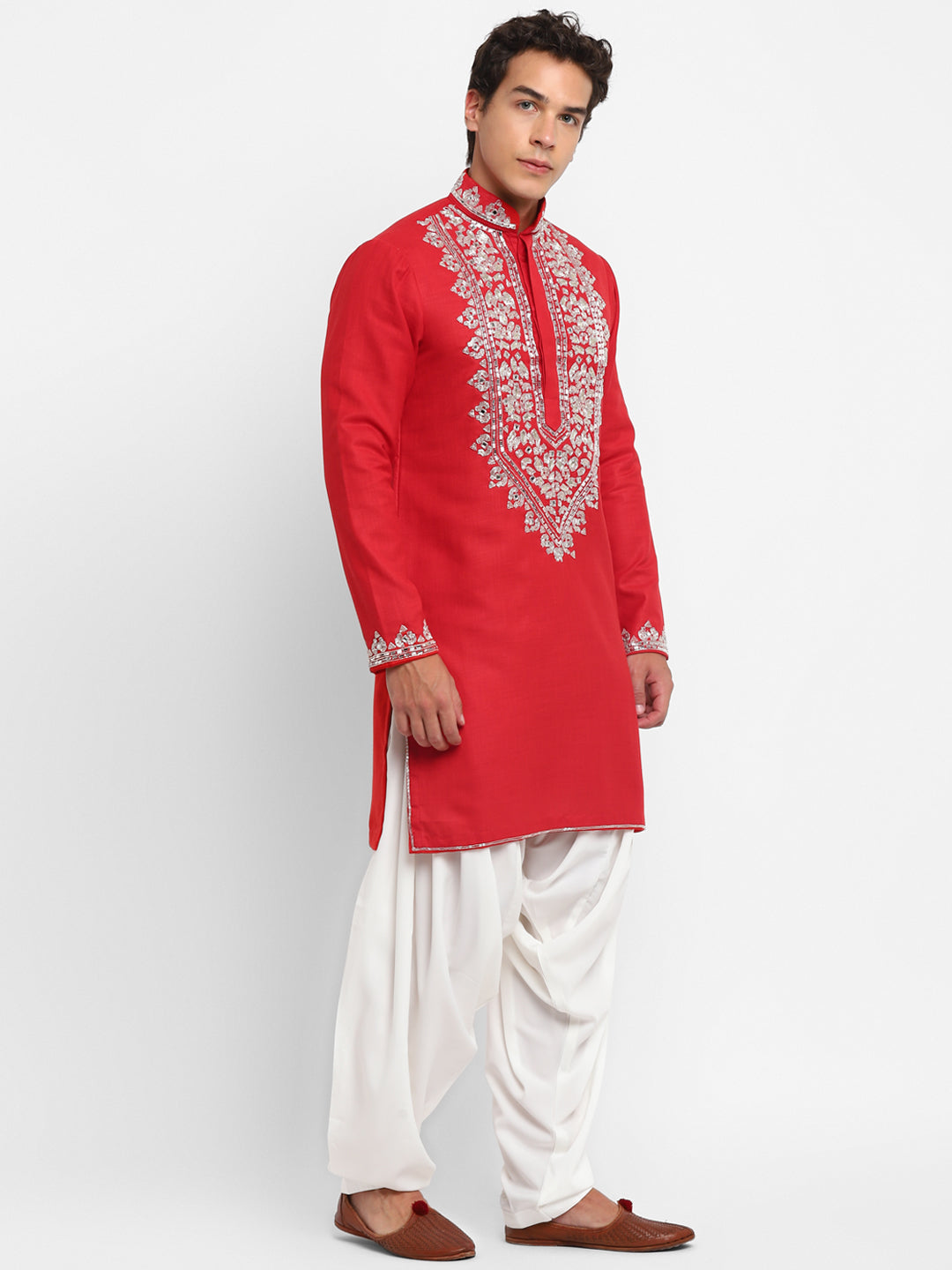 Handwork Placement Embroidery Kurta Set