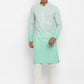 Ombre Dyed Chikankari Kurta Set With Sequins