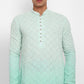 Ombre Dyed Chikankari Kurta Set With Sequins