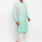 Ombre Dyed Chikankari Kurta Set With Sequins