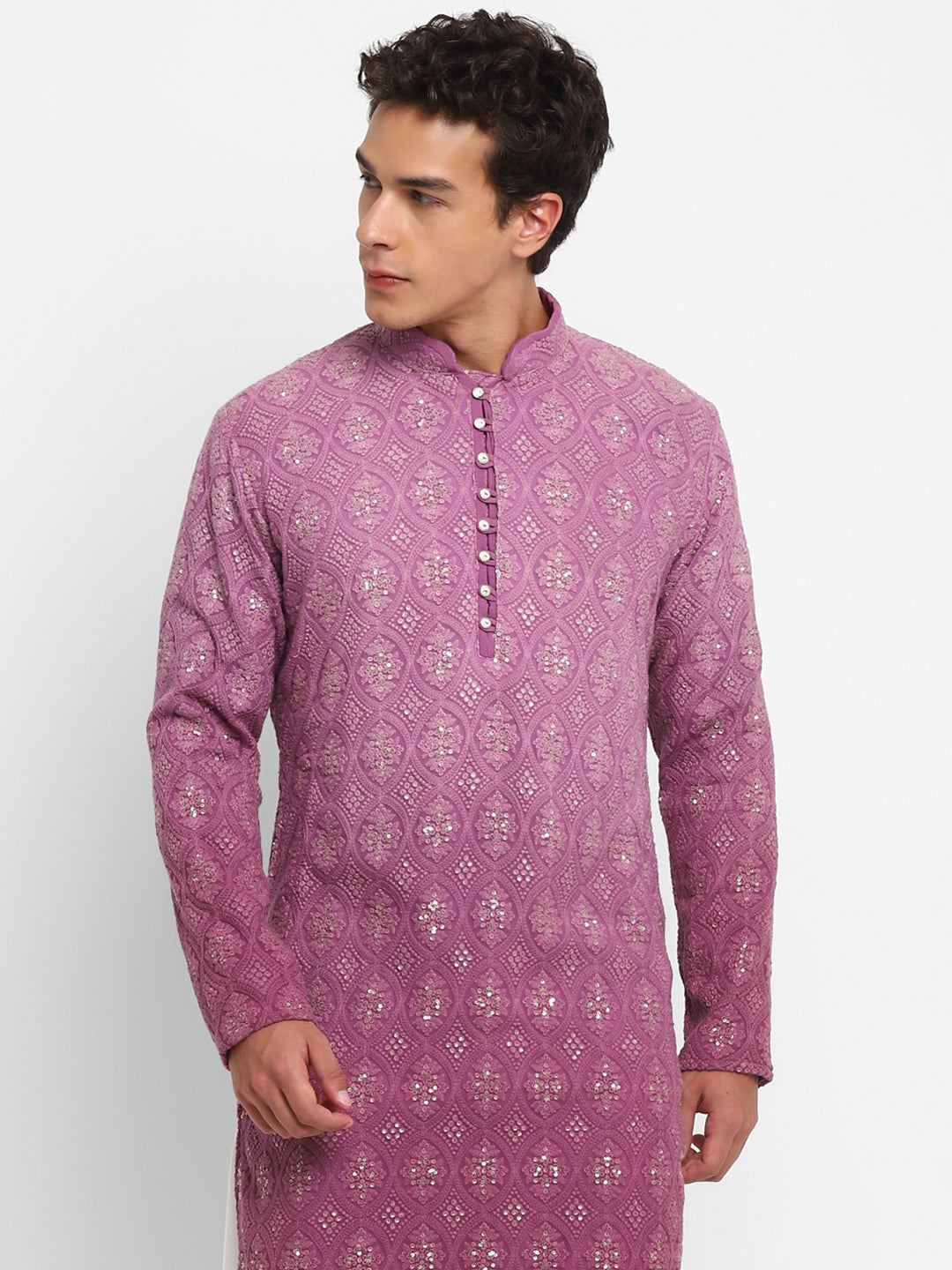 Ombre Dyed Chikankari Kurta Salwar Set