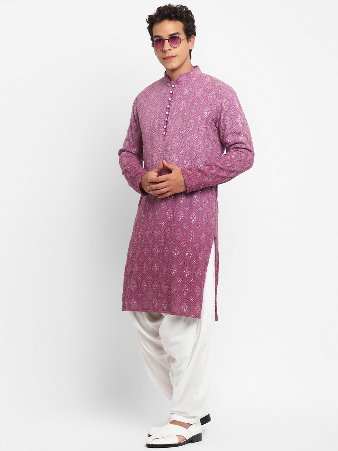 Ombre Dyed Chikankari Kurta Salwar Set