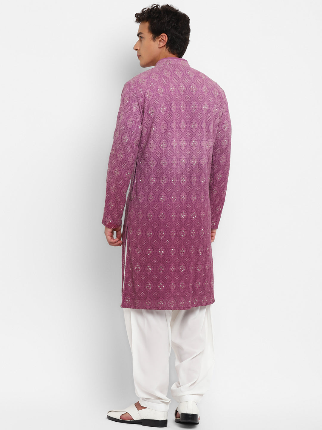 Ombre Dyed Chikankari Kurta Salwar Set