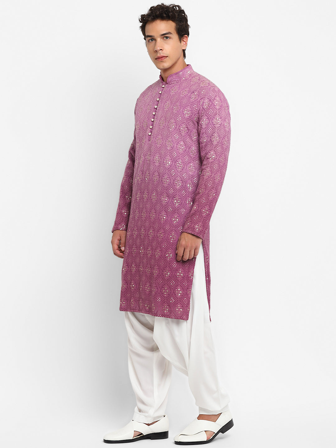 Ombre Dyed Chikankari Kurta Salwar Set