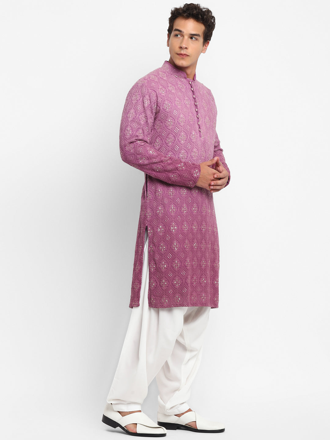 Ombre Dyed Chikankari Kurta Salwar Set