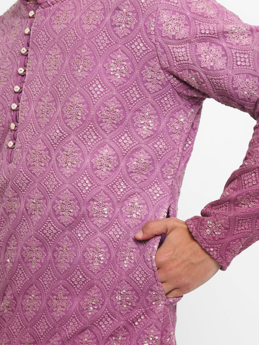 Ombre Dyed Chikankari Kurta Salwar Set