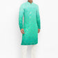 Ombre Dyed Mirrorwork Kurta Set