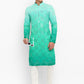 Ombre Dyed Mirrorwork Kurta Set