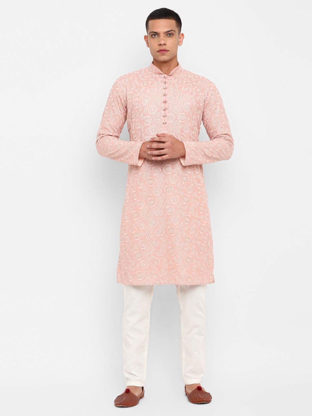 Chikankari Embroidery Sequins Kurta Set