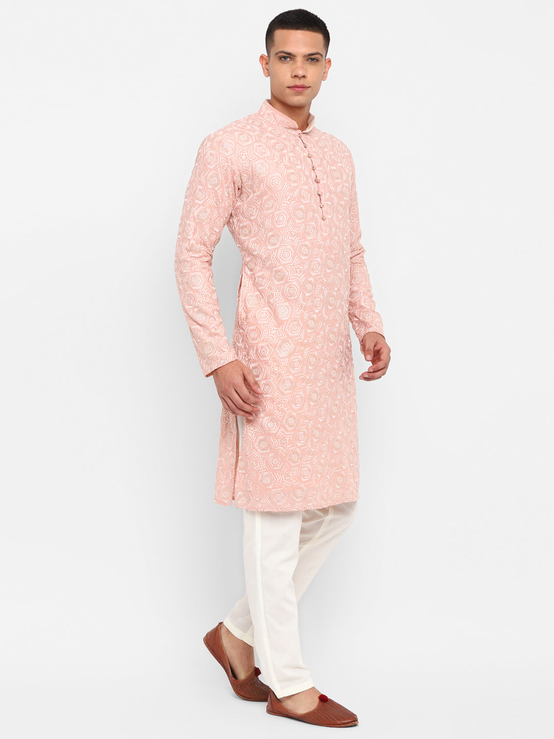 Chikankari Embroidery Sequins Kurta Set