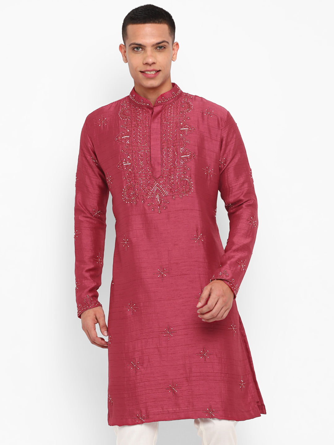 Handwork Placement Embroidery Kurta Set