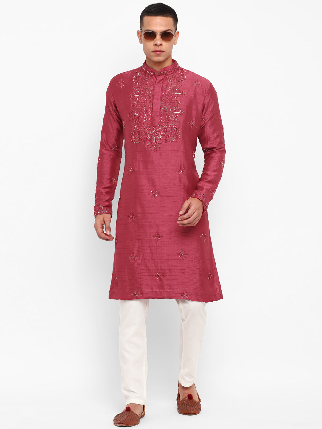 Handwork Placement Embroidery Kurta Set