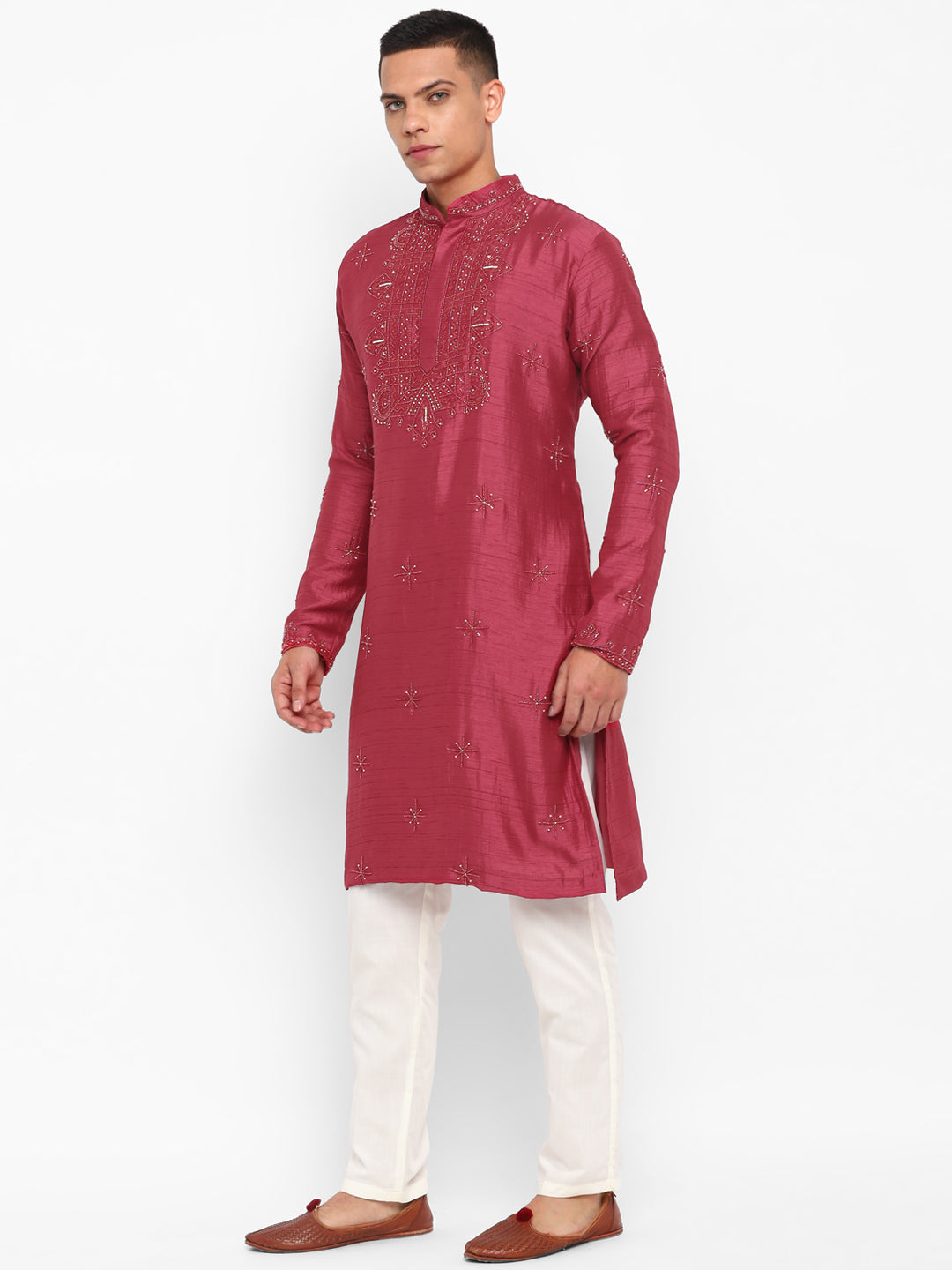 Handwork Placement Embroidery Kurta Set