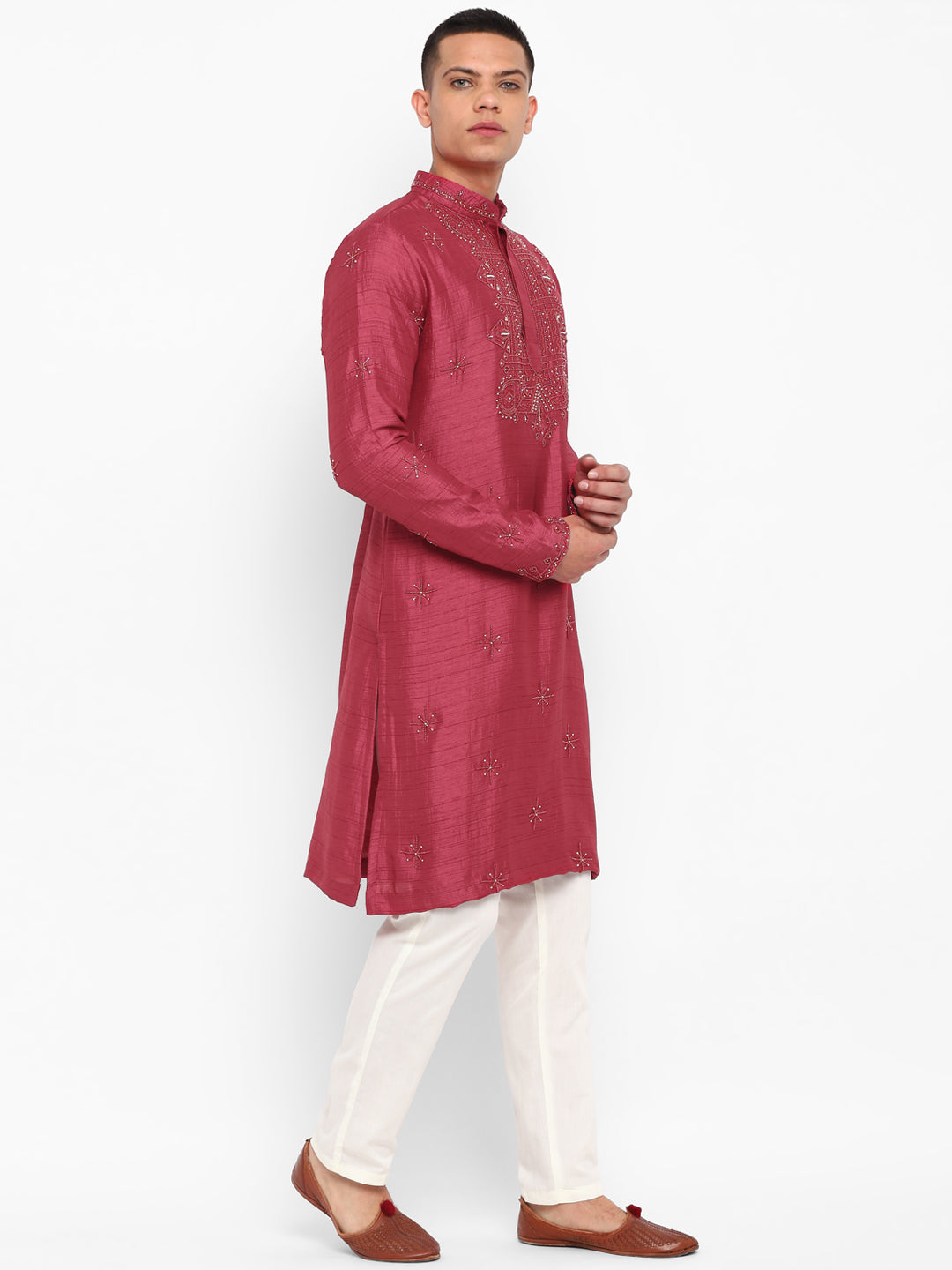 Handwork Placement Embroidery Kurta Set