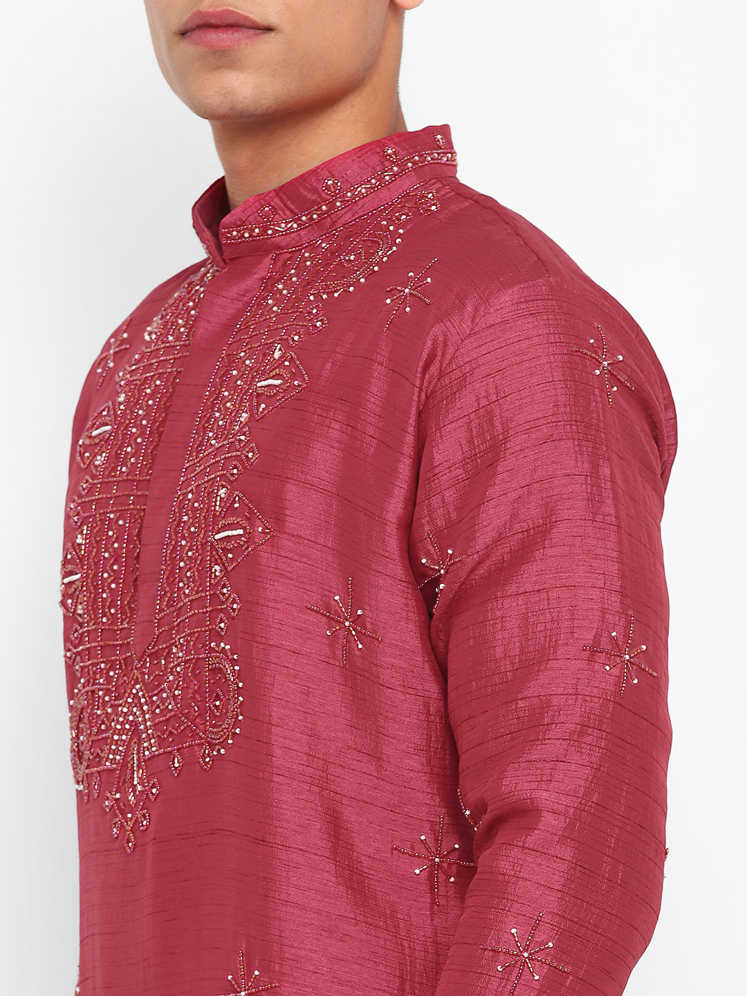 Handwork Placement Embroidery Kurta Set