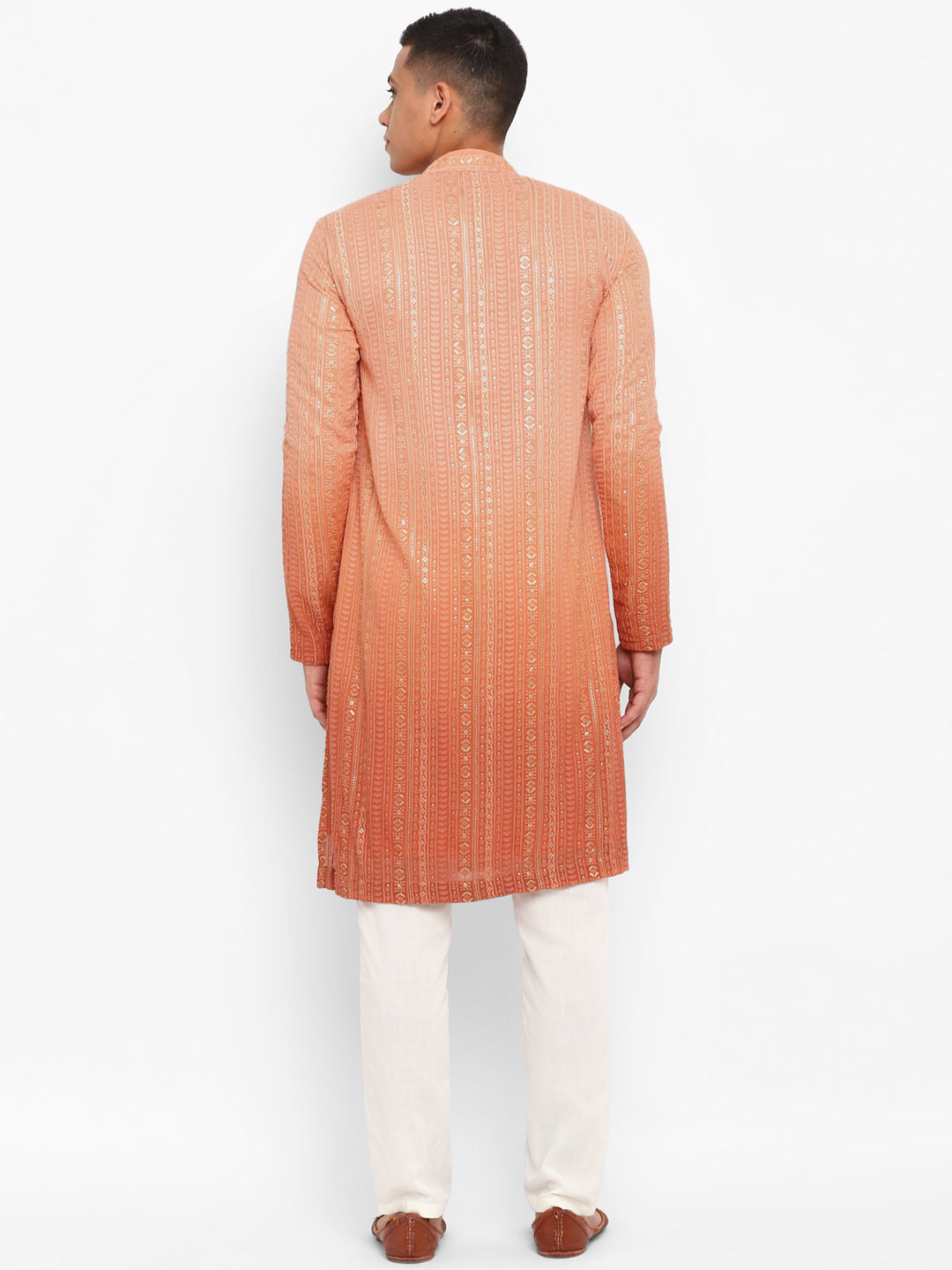 Ombre Dyed Chikankari Kurta Set