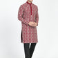 Formal Thread Embroidery Multicolored Kurta Set