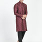 Formal Thread Embroidery Multicolored Kurta Set