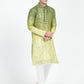 Ombre Effect Mirrorwork Kurta Set