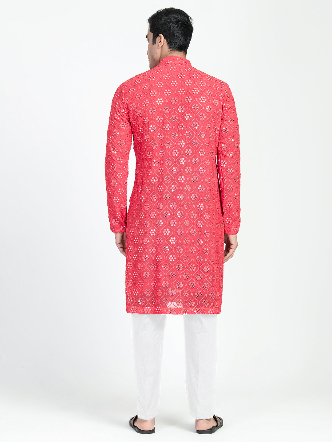 Classic Mirror Embroidery Kurta Set