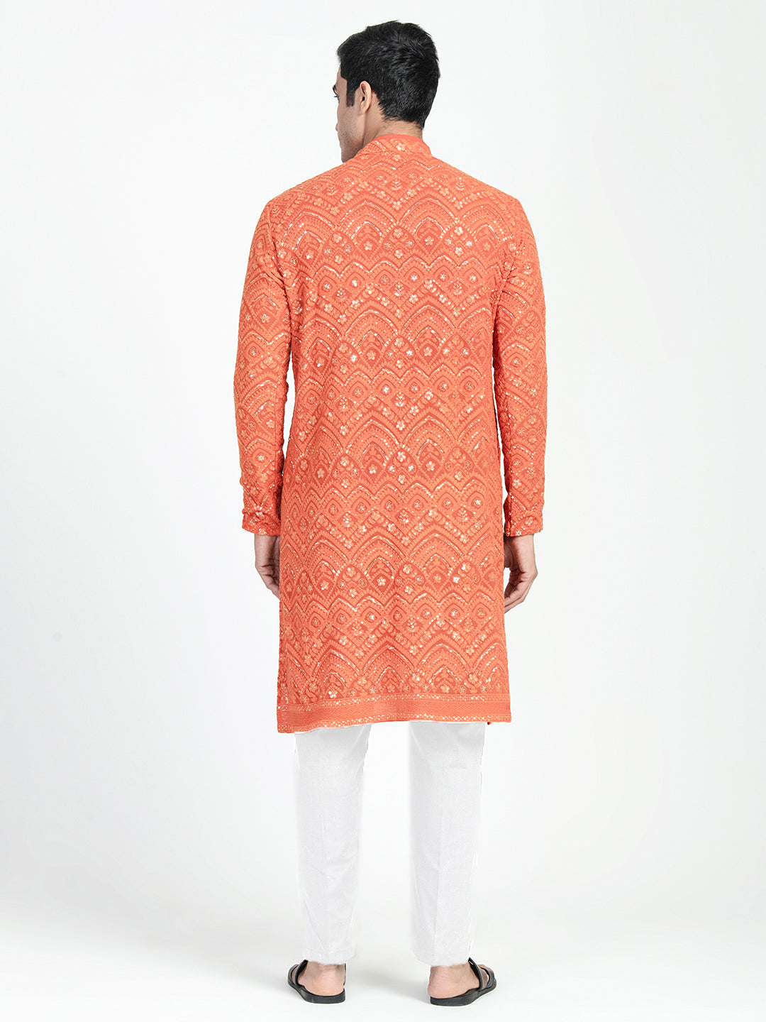 Lucknowi Sequins Worked Chikankari Kurta Set