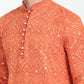 Lucknowi Sequins Worked Chikankari Kurta Set