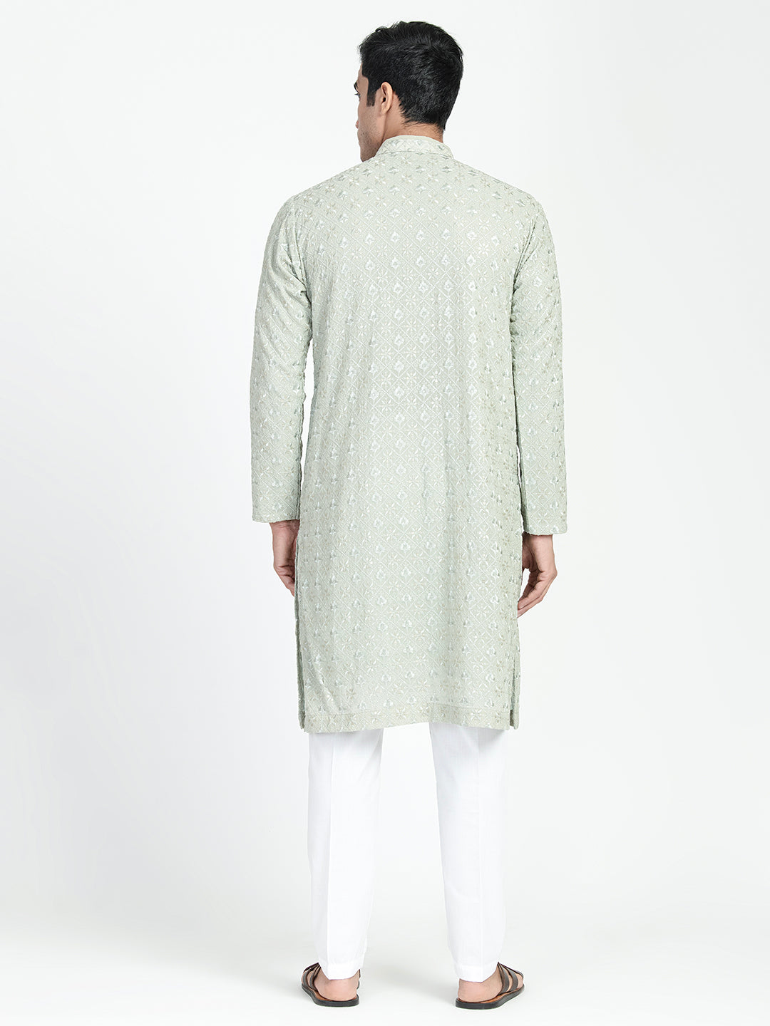 Floral Chikankari Embroidery Kurta Set