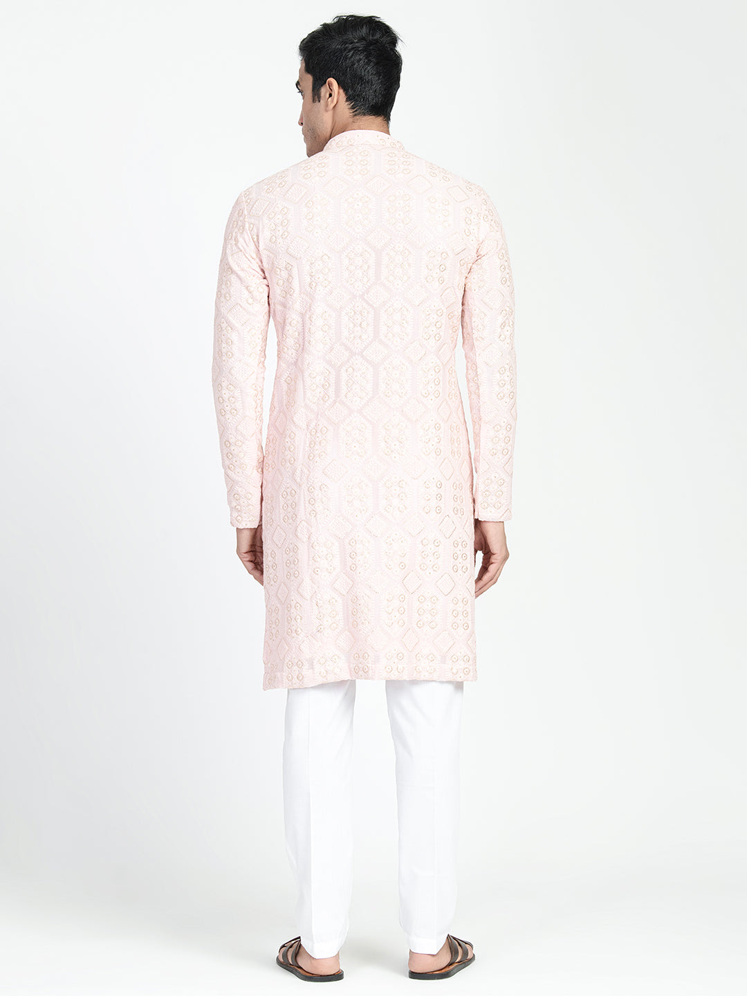 Lucknowi Sequins Worked Chikankari Kurta Set