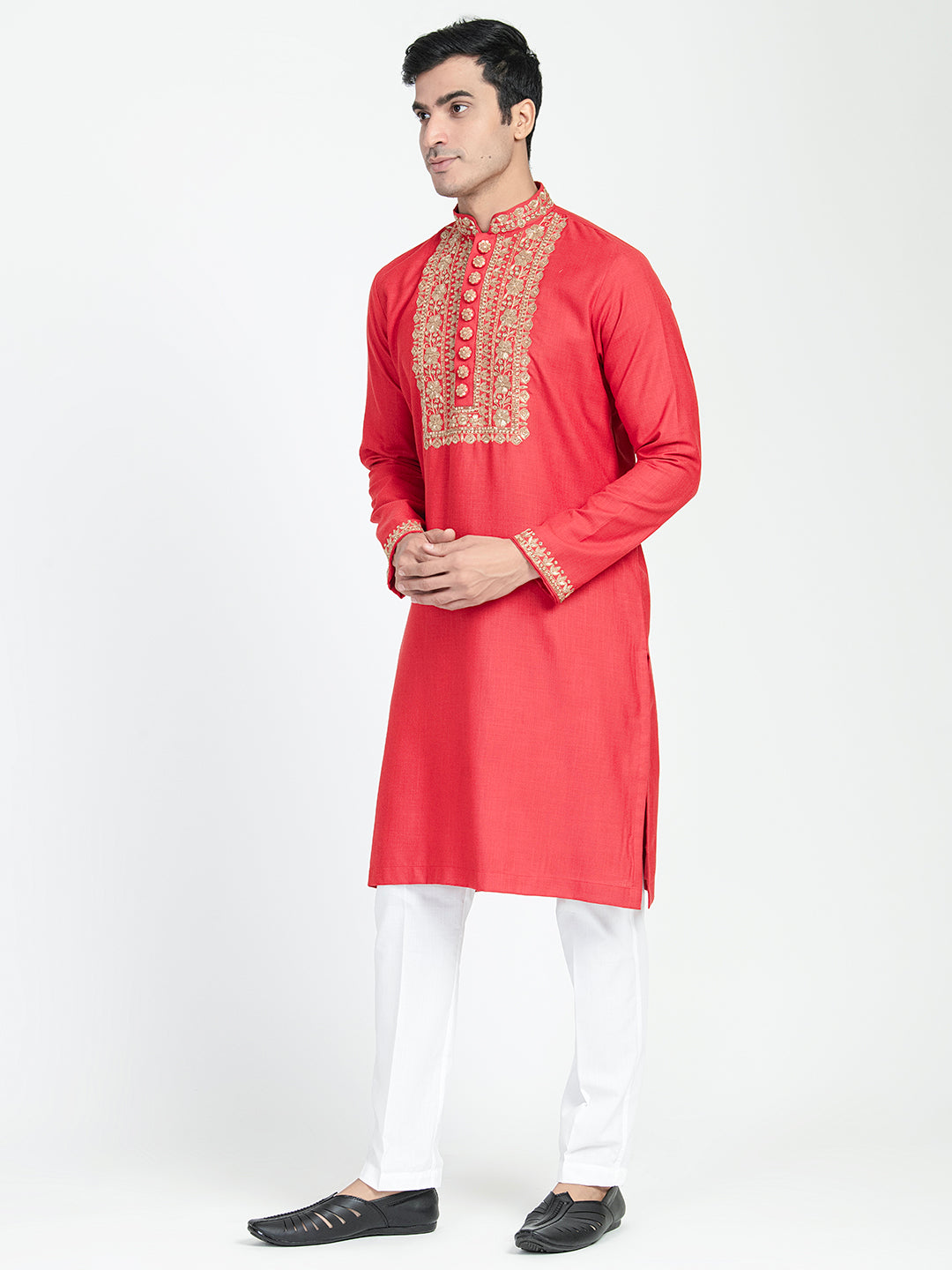 Hand Embroidered Dabka Work Kurta Set