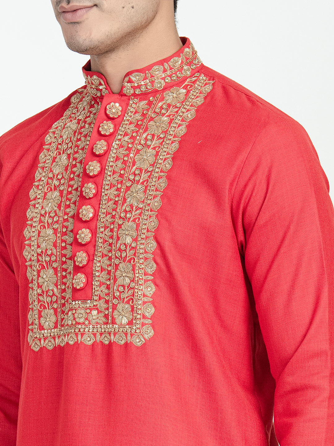 Hand Embroidered Dabka Work Kurta Set