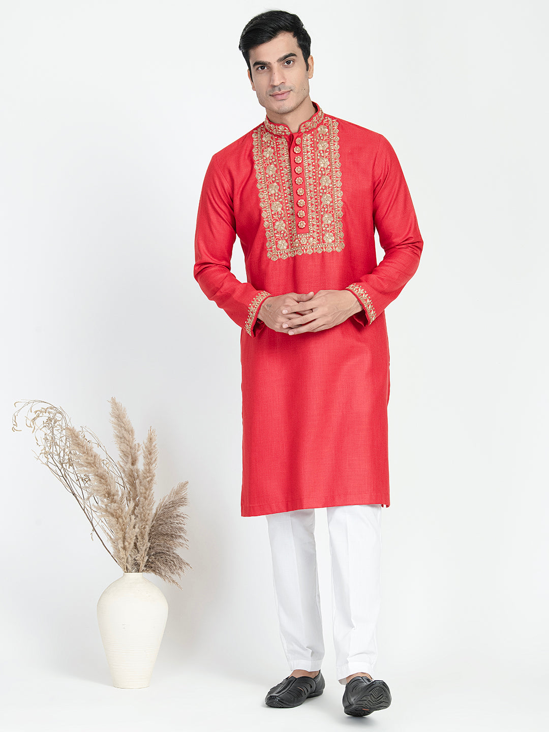 Hand Embroidered Dabka Work Kurta Set