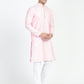 Blush Pink Mirror Embroidery Kurta Set