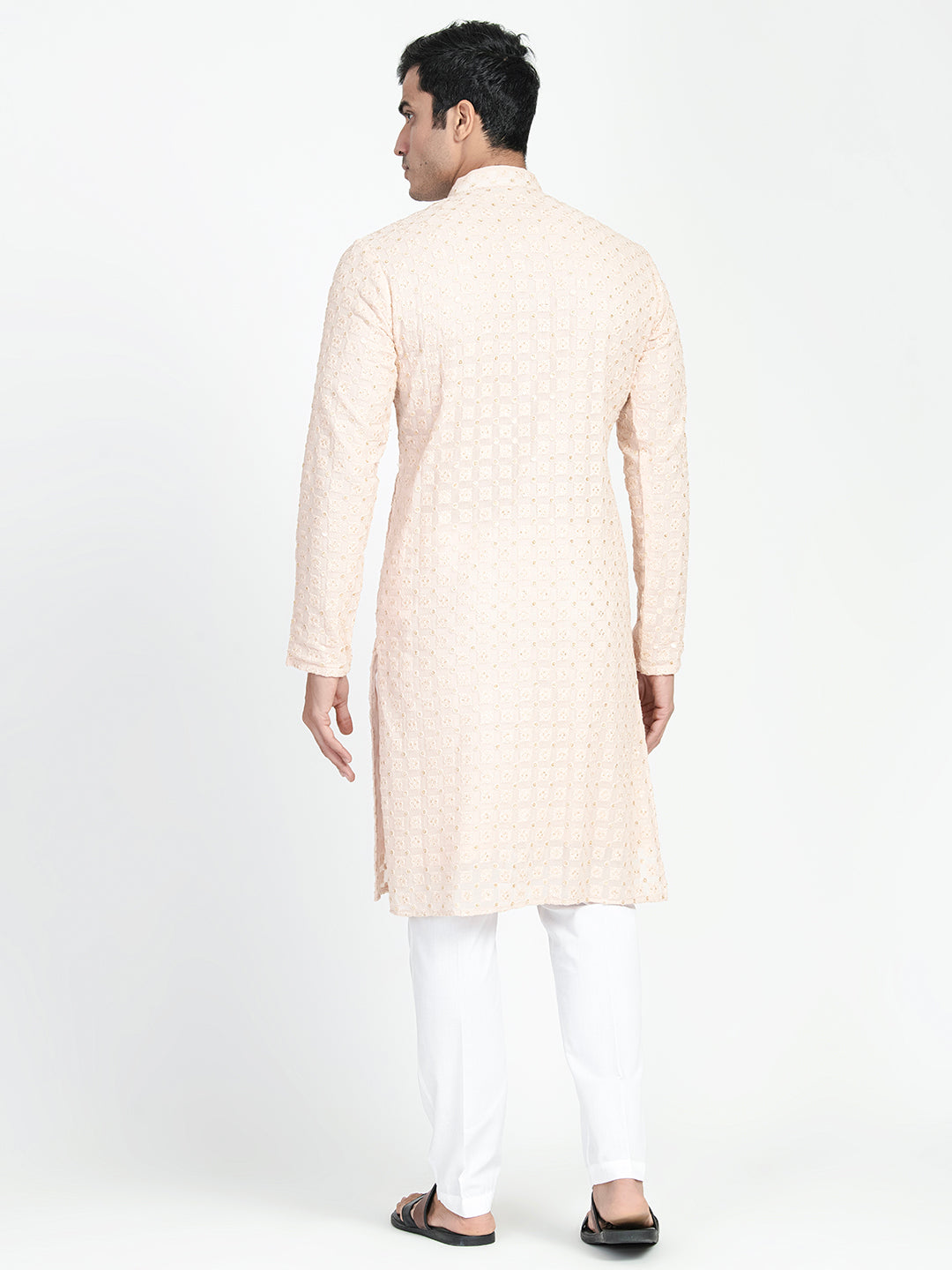 Lucknowi Sequins Worked Chikankari Kurta Set