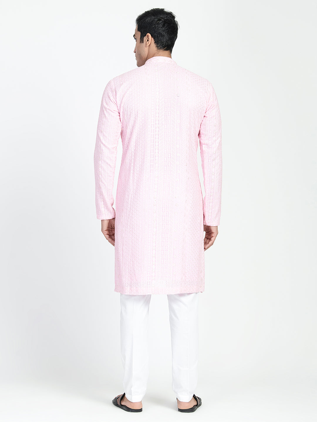 Lucknowi Sequins Worked Chikankari Kurta Set