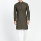 Olive Green Sequins Work Chikankari Kurta Set