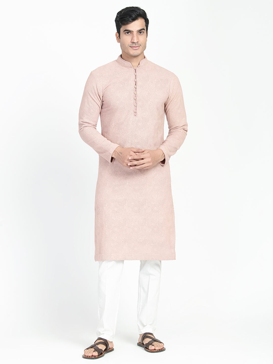 Lucknowi Sequins Worked Chikankari Kurta Set