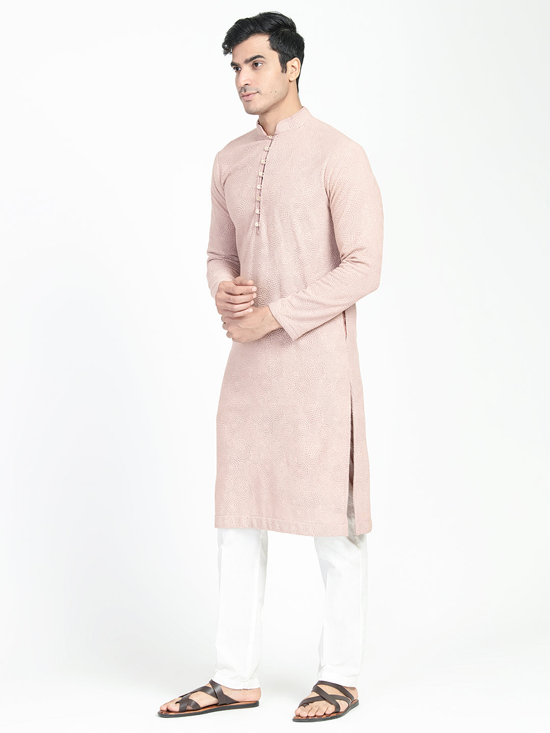 Lucknowi Sequins Worked Chikankari Kurta Set