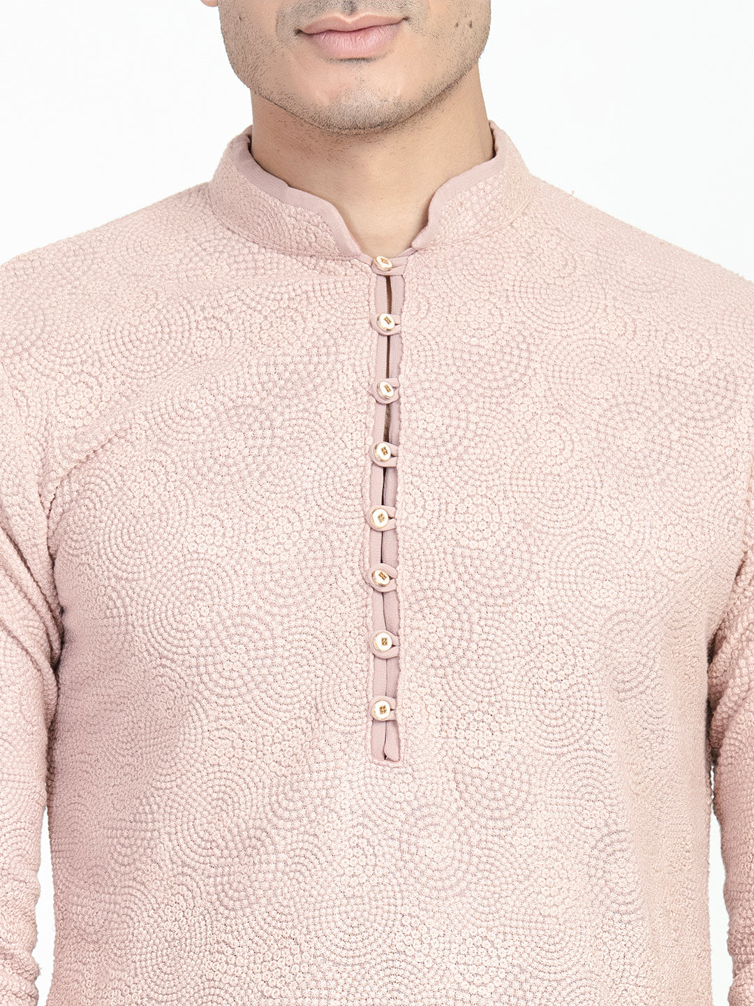 Lucknowi Sequins Worked Chikankari Kurta Set