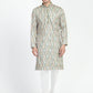 Formal Thread Embroidery Multicolored Kurta Set