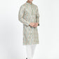 Formal Thread Embroidery Multicolored Kurta Set